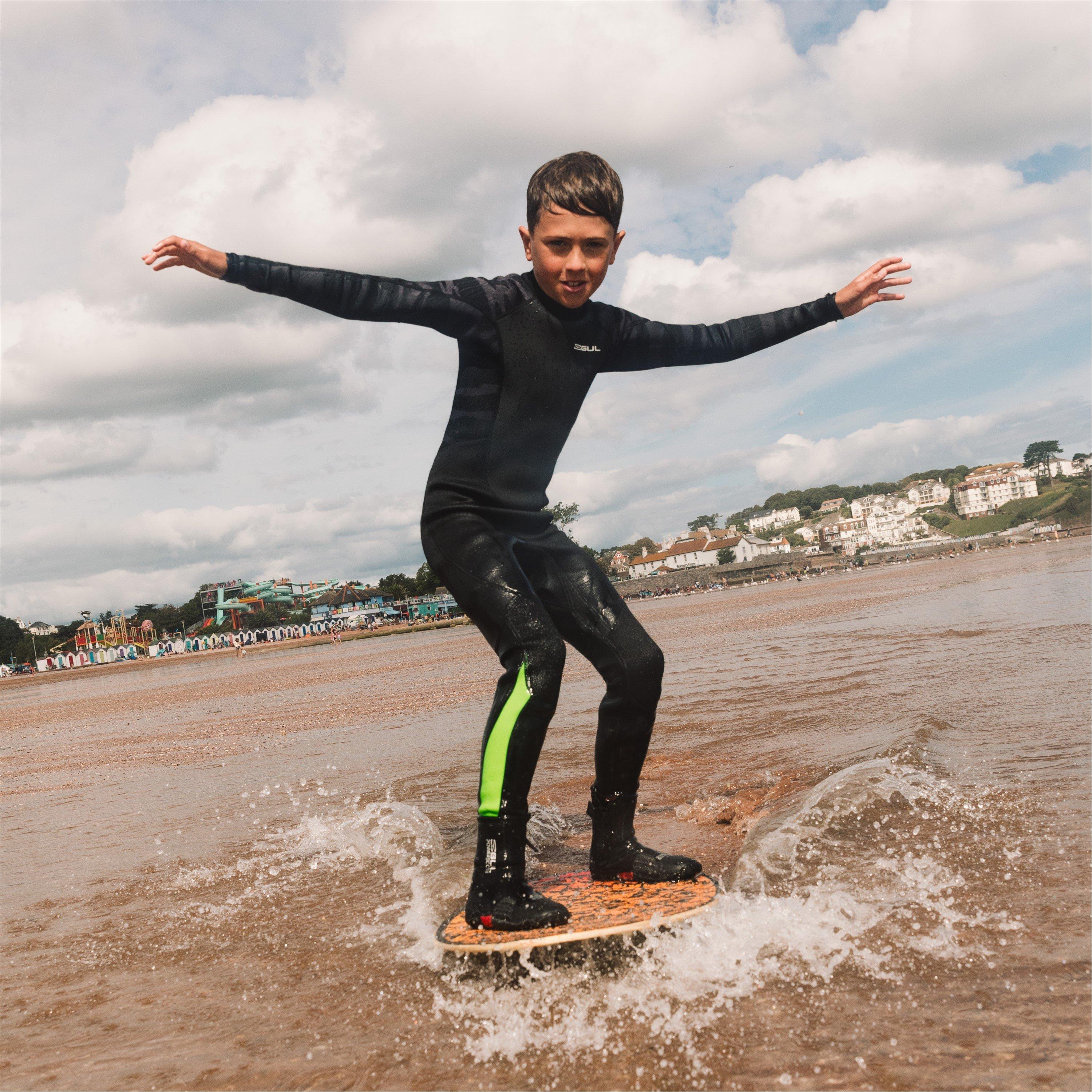 Black/Contourca - Gul - RESPONSE 3/2MM FLATLOCK JUNIOR FULL WETSUIT - 2