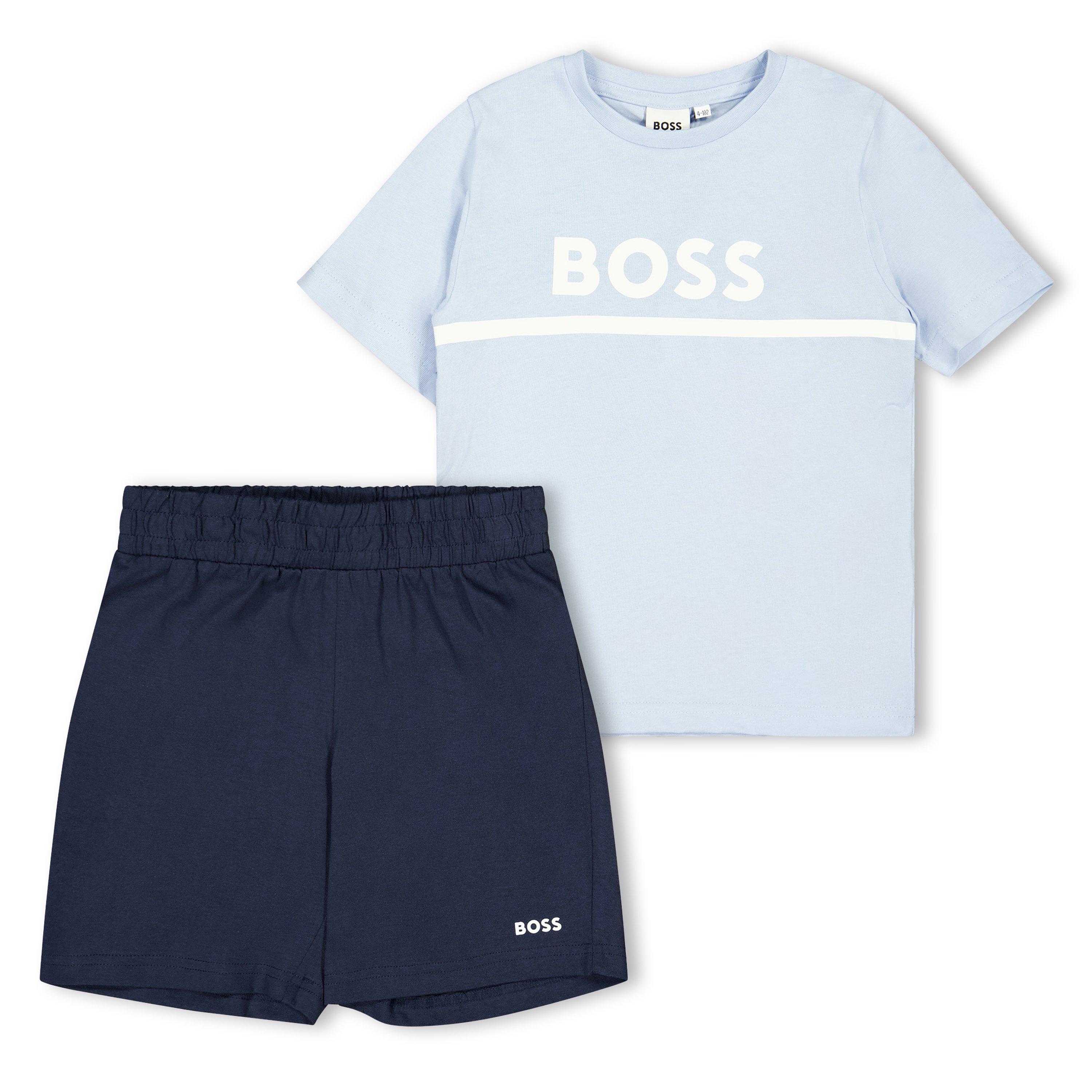 Boss Kids' Clothing Set - Light Blue/Navy - Size 8Y