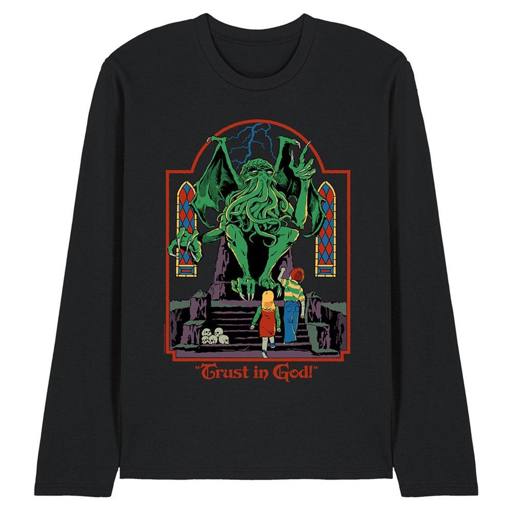 Black - Steven Rhodes - Steven Rhodes Trust In God Long Sleeve T-Shirt Bl - 1