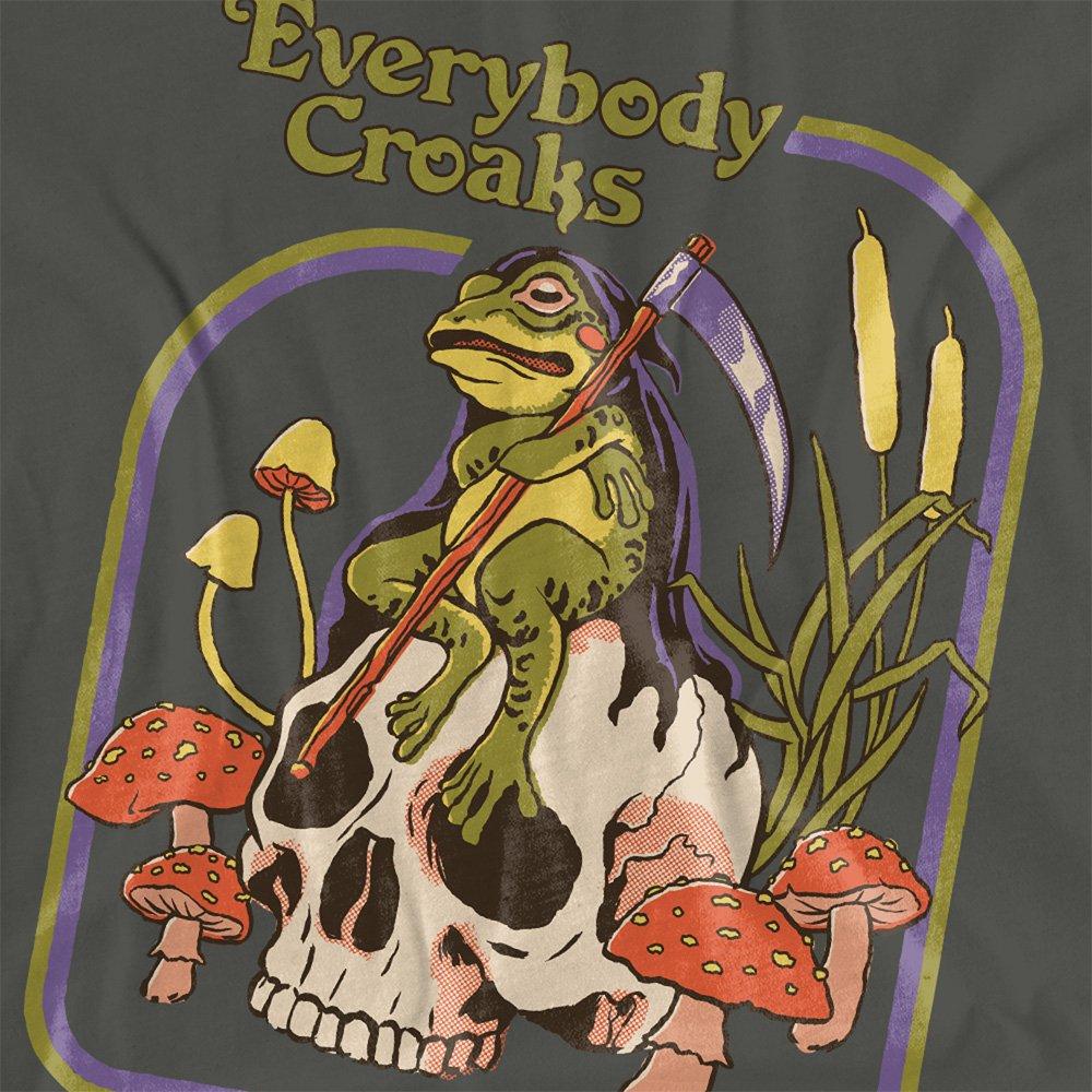 Charcoal - Steven Rhodes - Steven Rhodes Everybody Croaks T Shirt Charcoal - 2