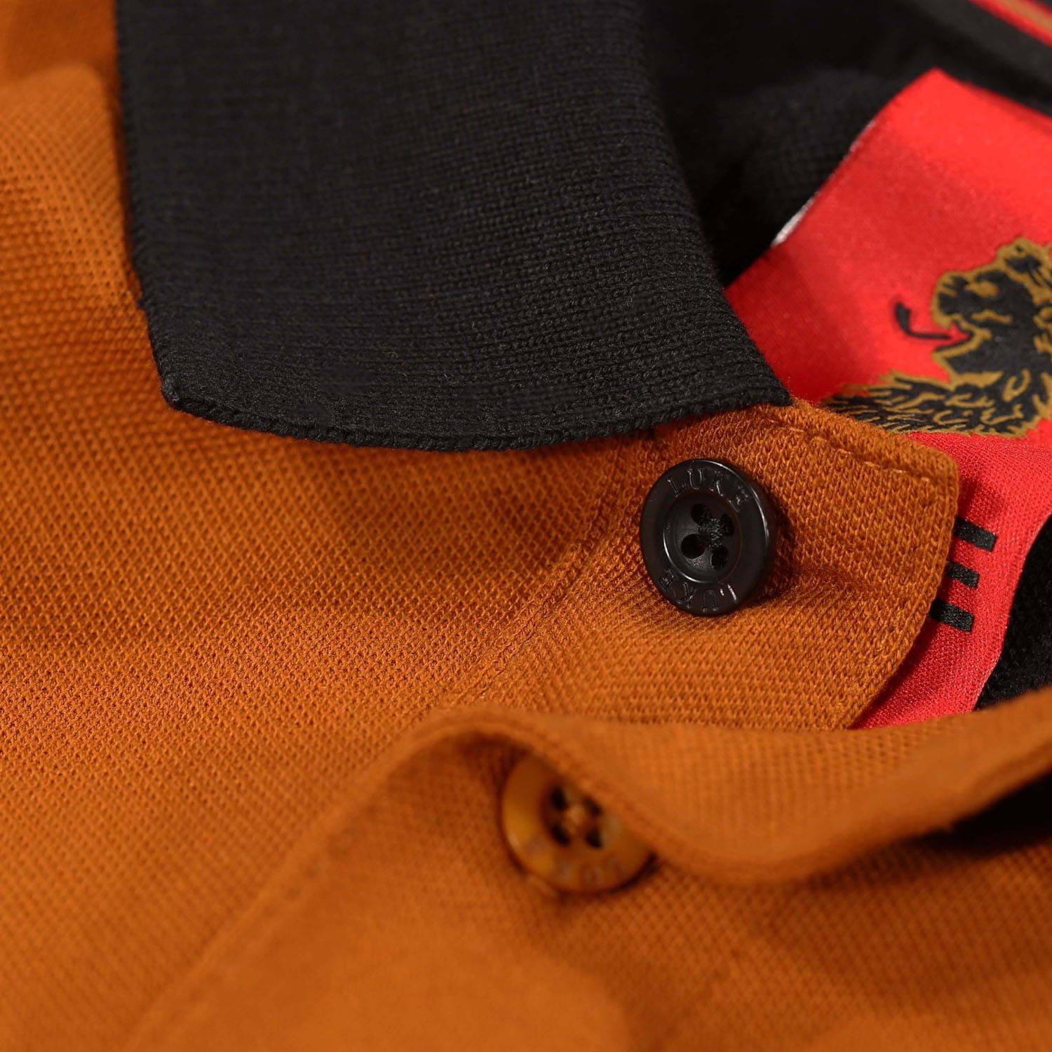 Brown - Luke 1977 - Cala Mayor Chevron Detail Polo Shirt - 4