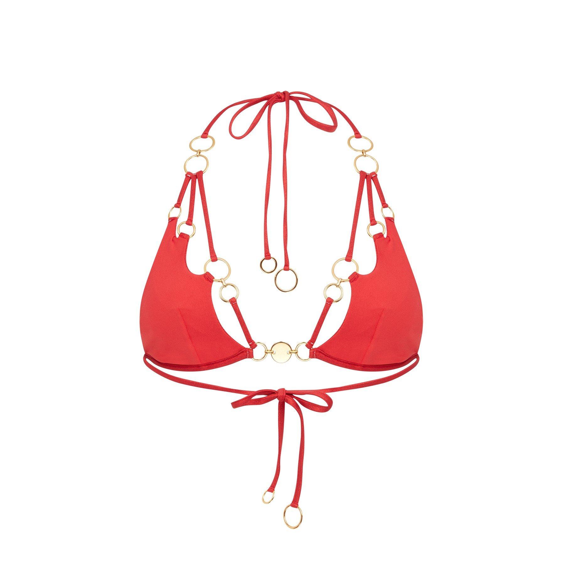 Red  Foil - Agent Provocateur - DAVINE Bikini top - 5