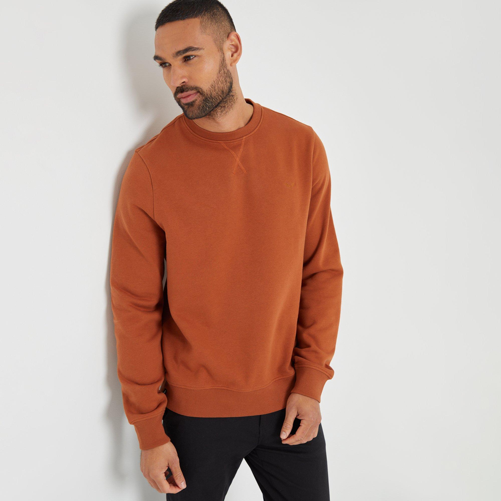 Cotton Blend Satsuma Crew Neck Sweatshirt