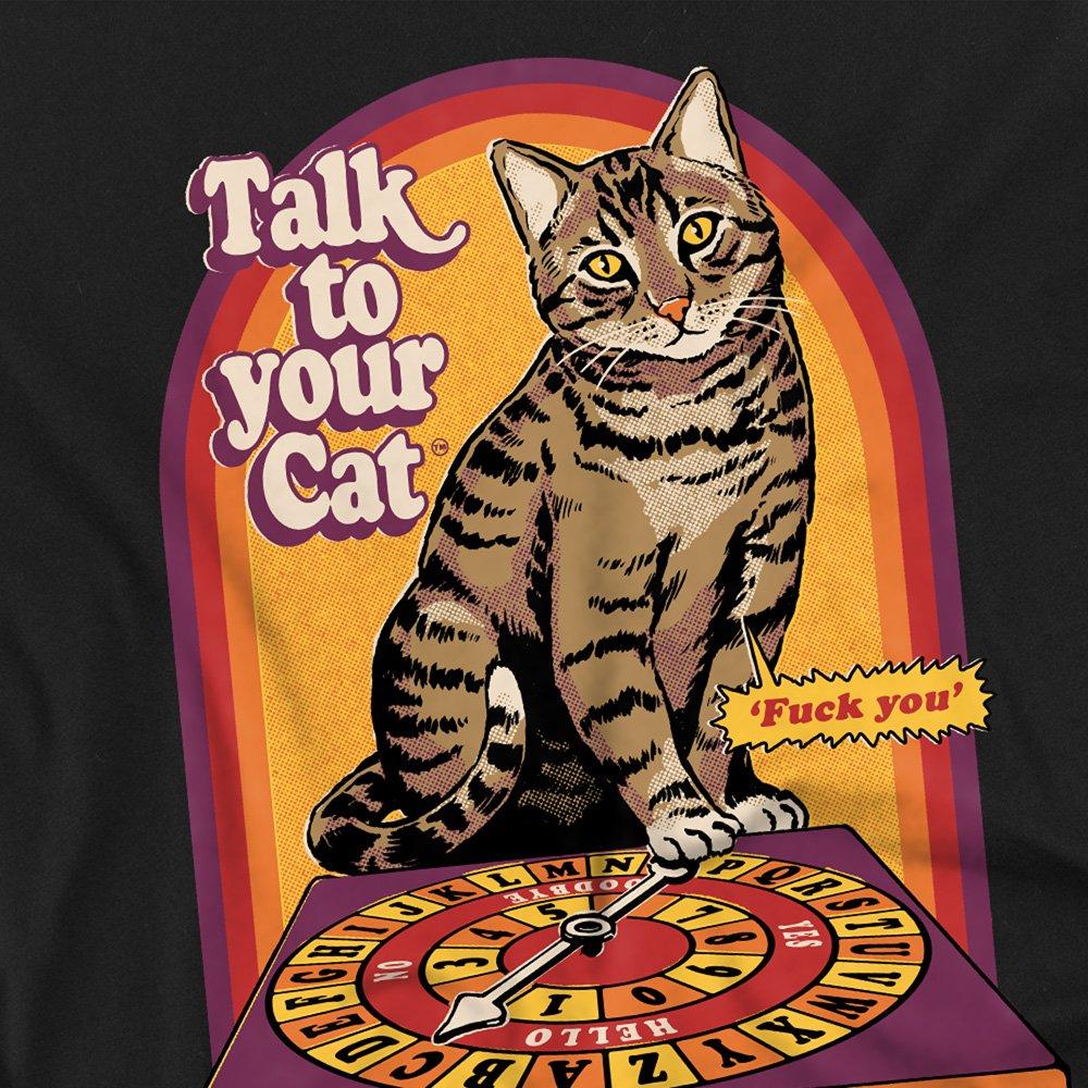 Black - Steven Rhodes - Steven Rhodes Talk To Your Cat Long Sleeve T-Shirt - 2