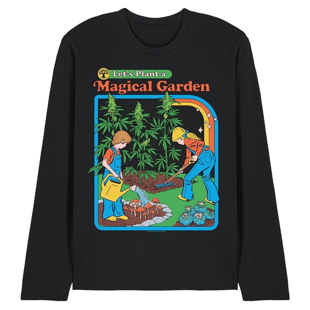 Black - Steven Rhodes - Steven Rhodes Magical Garden Long Sleeve T-Shirt - 1