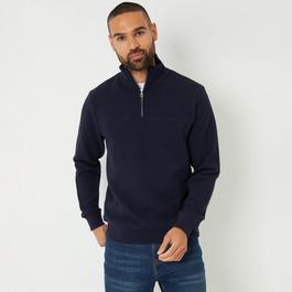 Threadbare Textured Quarter Zip Sweatshirt
