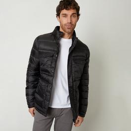 Threadbare Funnel Neck Utility Puffer Jacket