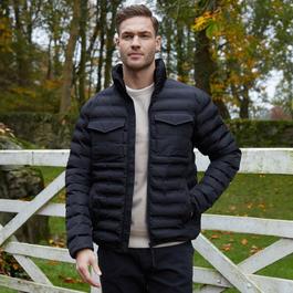 Threadbare Funnel Neck Lightweight Puffer Jacket