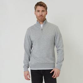 Threadbare Mock T-Shirt Quarter Zip Sweatshirt