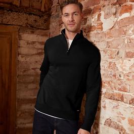 Threadbare Mock T-Shirt Quarter Zip Sweatshirt