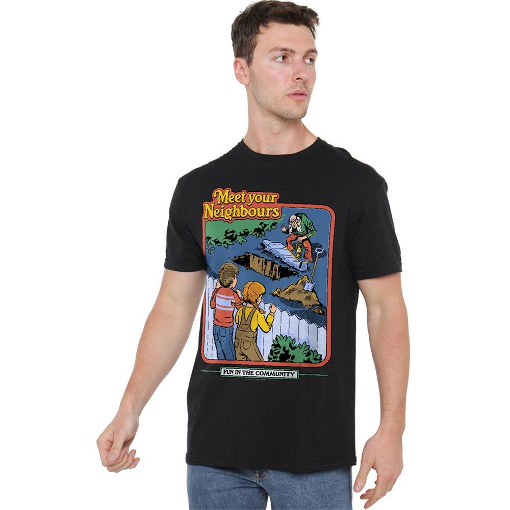 Black - Steven Rhodes - Steven Rhodes Meet Your Neighbours T-Shirt Black - 1