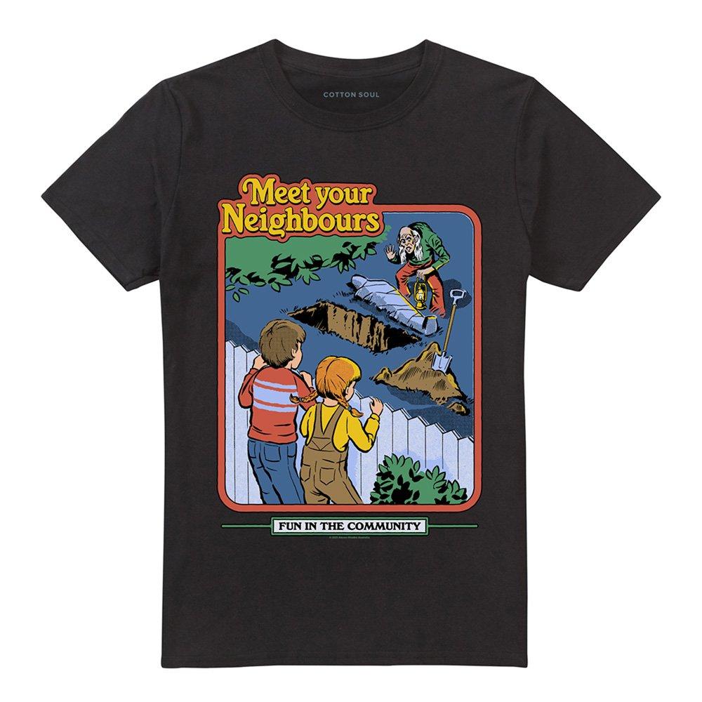 Black - Steven Rhodes - Steven Rhodes Meet Your Neighbours T-Shirt Black - 4