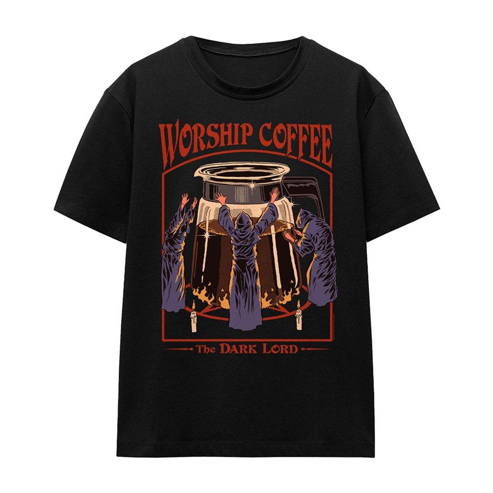 Black - Steven Rhodes - Steven Rhodes Worship Coffee T Shirt Black - 4