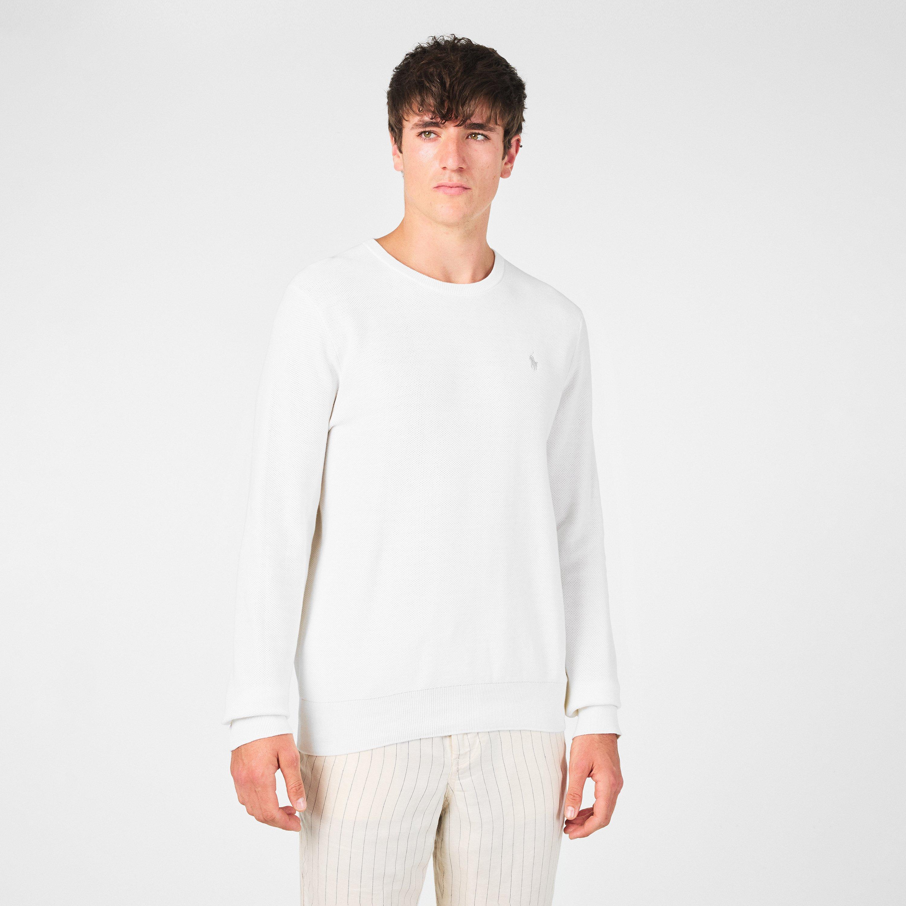 Deckwash White - Polo Ralph Lauren - Textured Pony Jumper - 3
