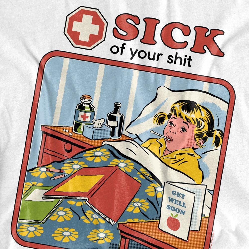 White - Steven Rhodes - Steven Rhodes Sick Of Your Sh Long Sleeve T-Shirt - 2