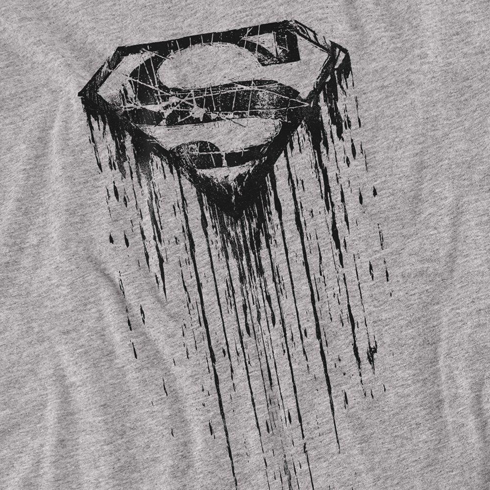 Grey - Superman - Superman Paint Cotton Mens T-Shirt Grey - 2
