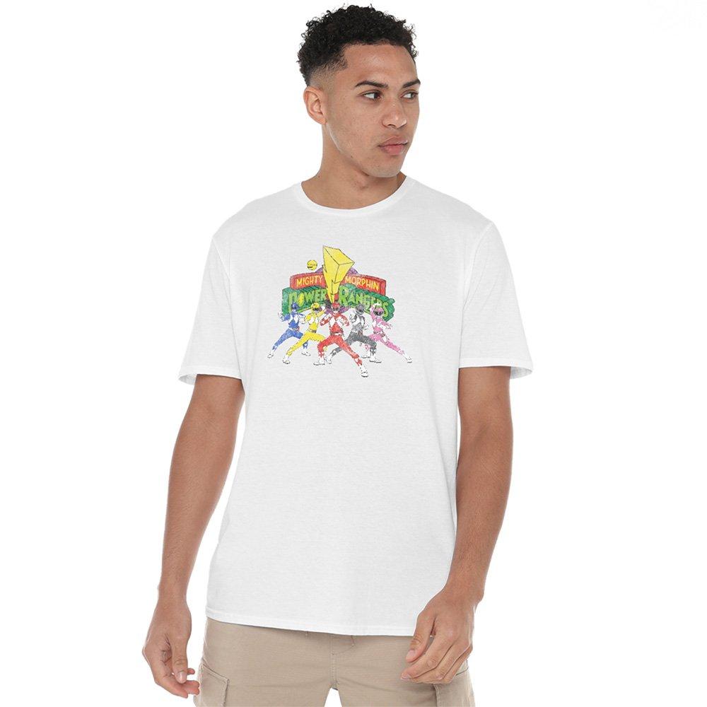 White - Power Rangers - Power Rangers Team Mens T-Shirt - 1