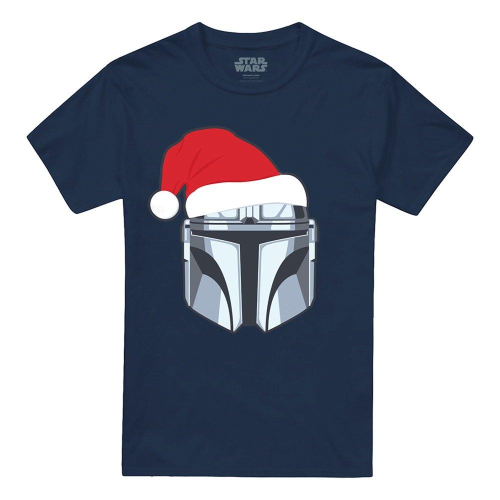 Navy - The Mandalorian - The Mandalorian Mando Christmas Santa Hat T-Shirt - 4