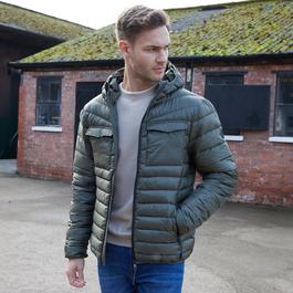 Threadbare Lightweight Hooded Puffer Jacket