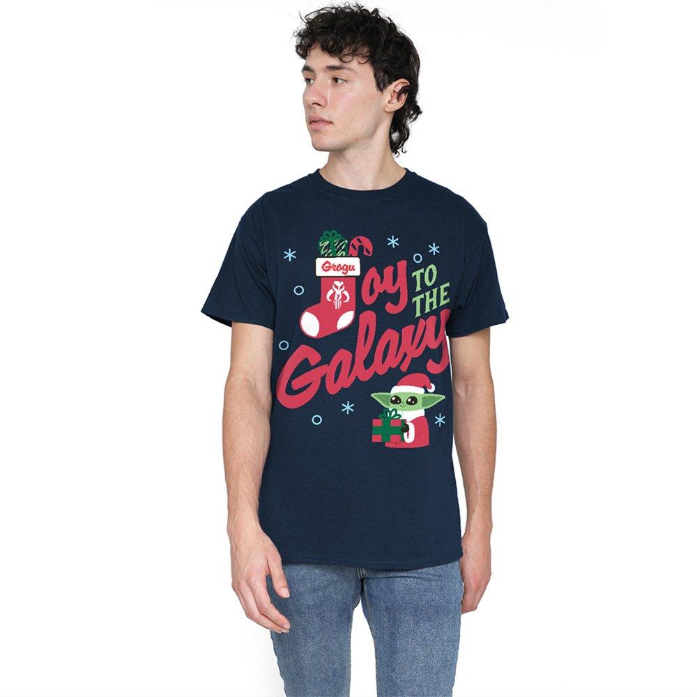 The Mandalorian Men's Grogu Christmas Joy To The Galaxy - Navy - 3XL
