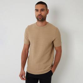 Threadbare Textured Knitted T-Shirt