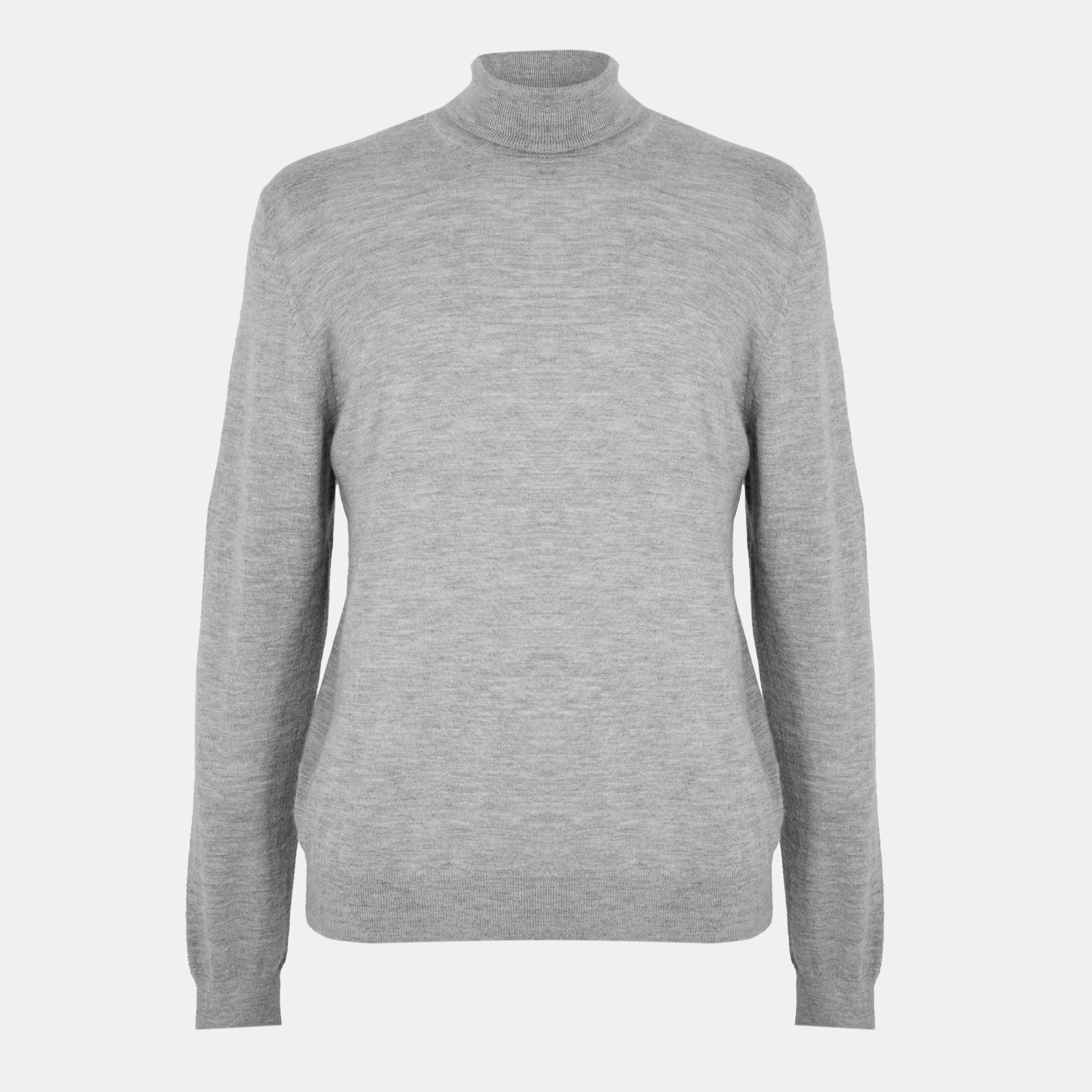 Silver - Boss - Men's HBC Bernardo Luxuriant Cashmere Jumper - 1