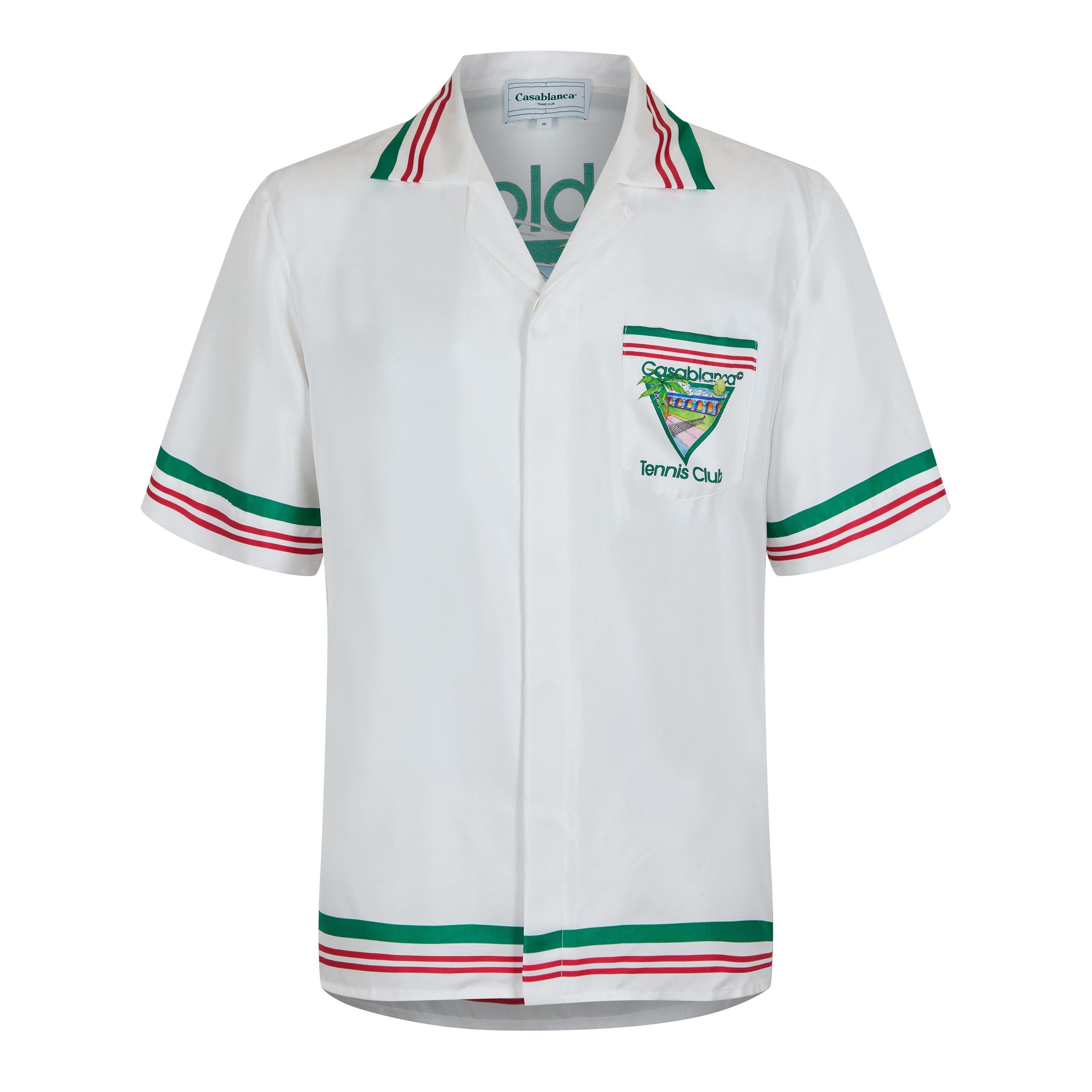 White - Casablanca - Tennis Club Bowling Shirt - 5