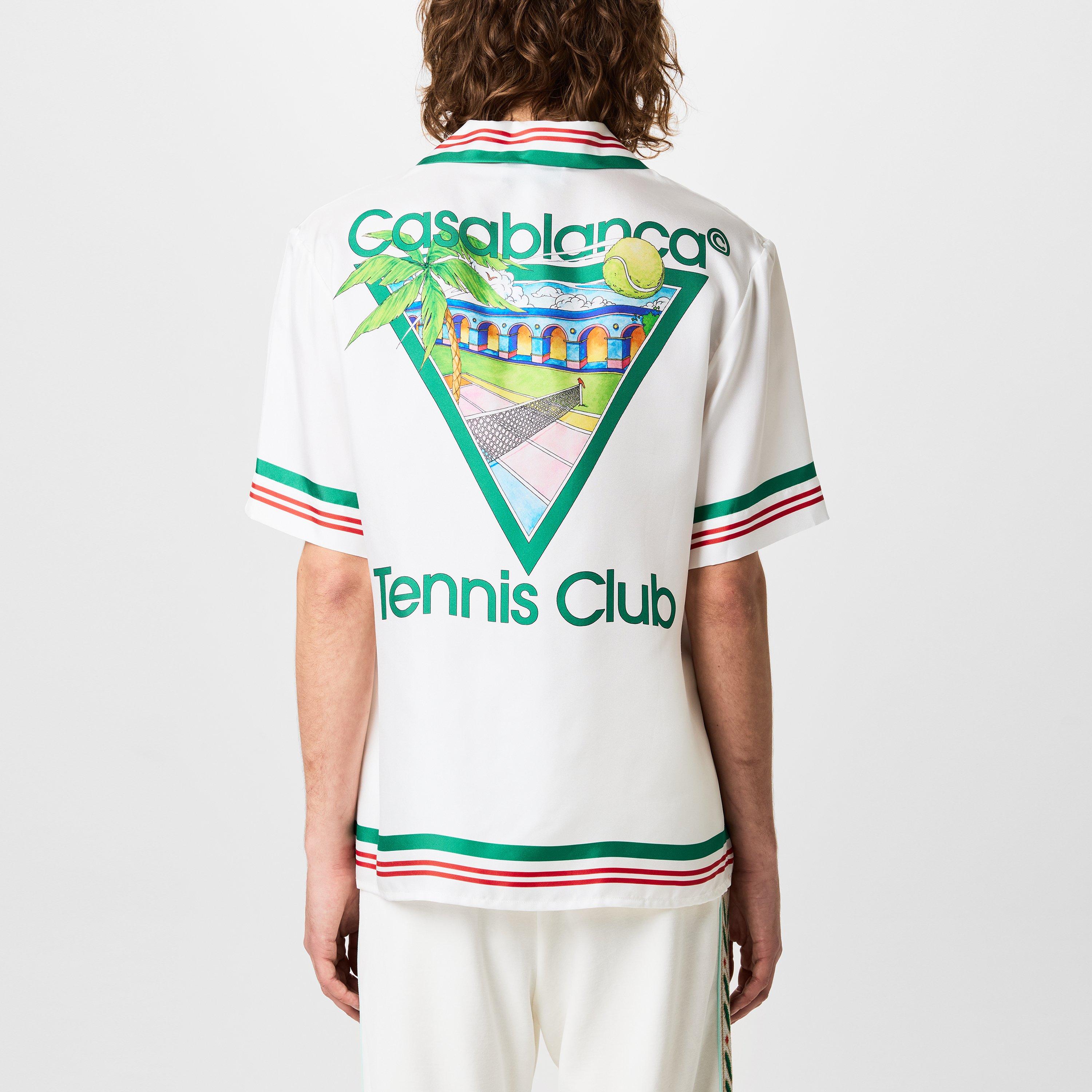 White - Casablanca - Tennis Club Bowling Shirt - 3