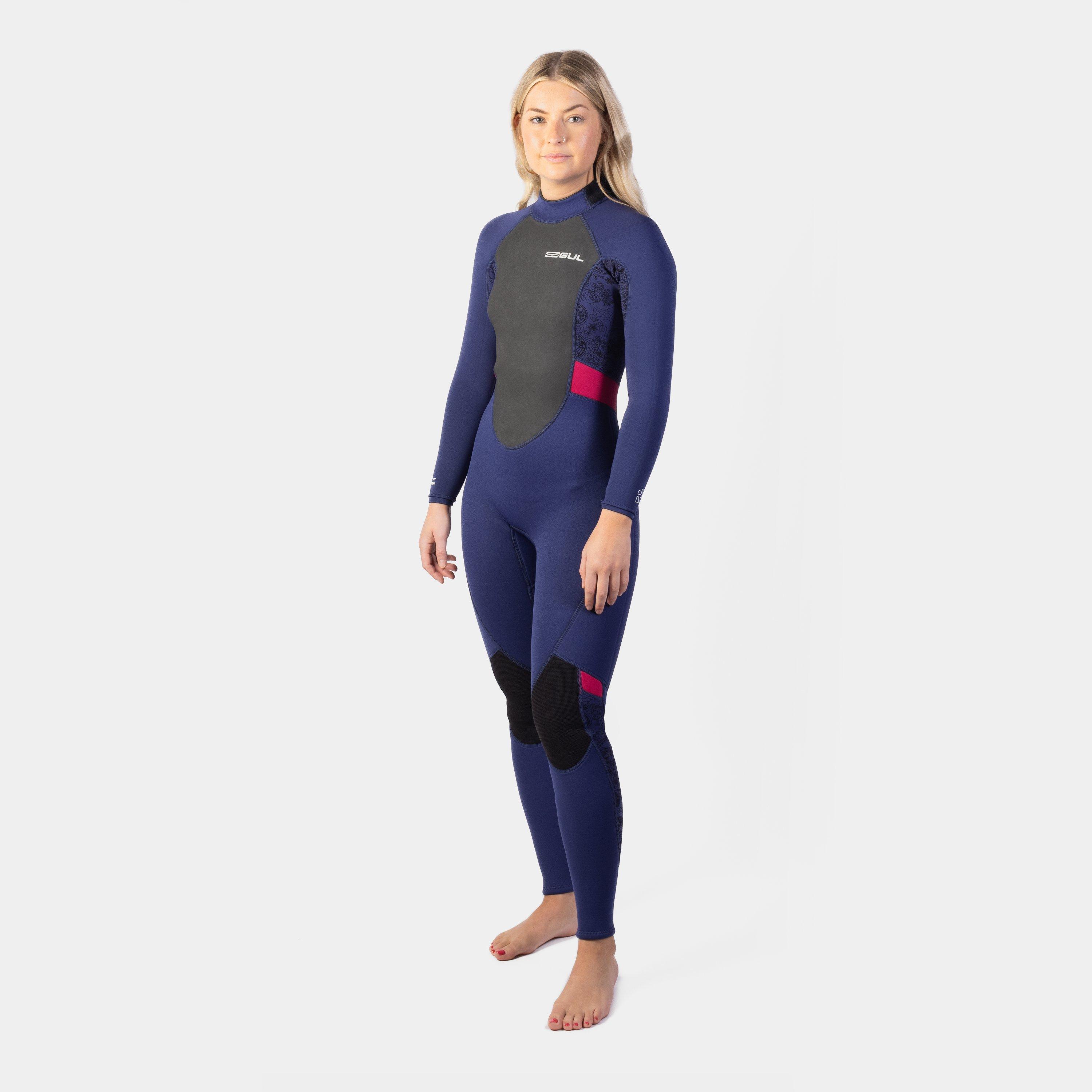 Navy/Paisley - Gul - RESPONSE 3/2MM FLATLOCK LADIES WETSUIT - 1