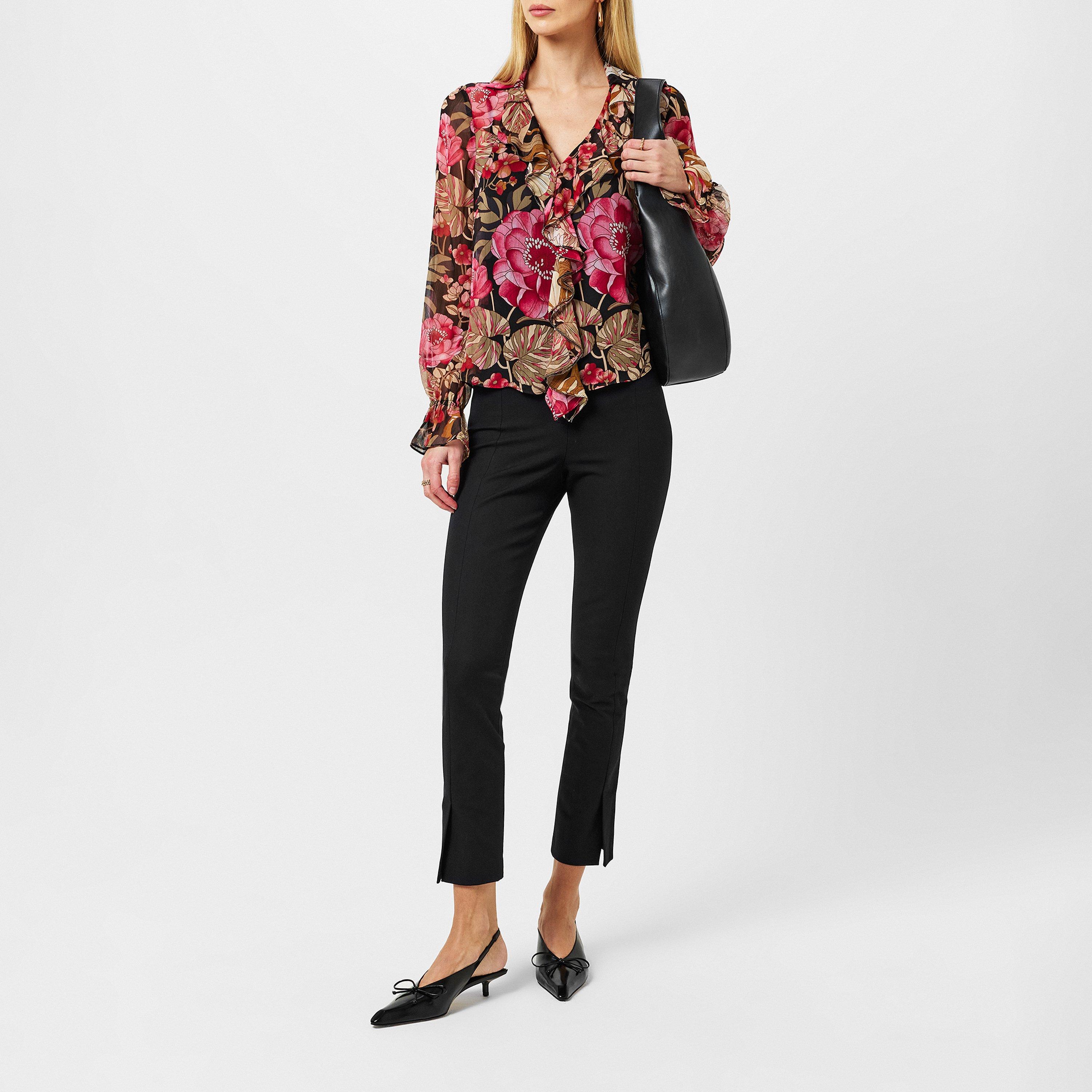 preto - Ted Baker - Women's Cristii Long-Sleeve Patterned Shirt - 5