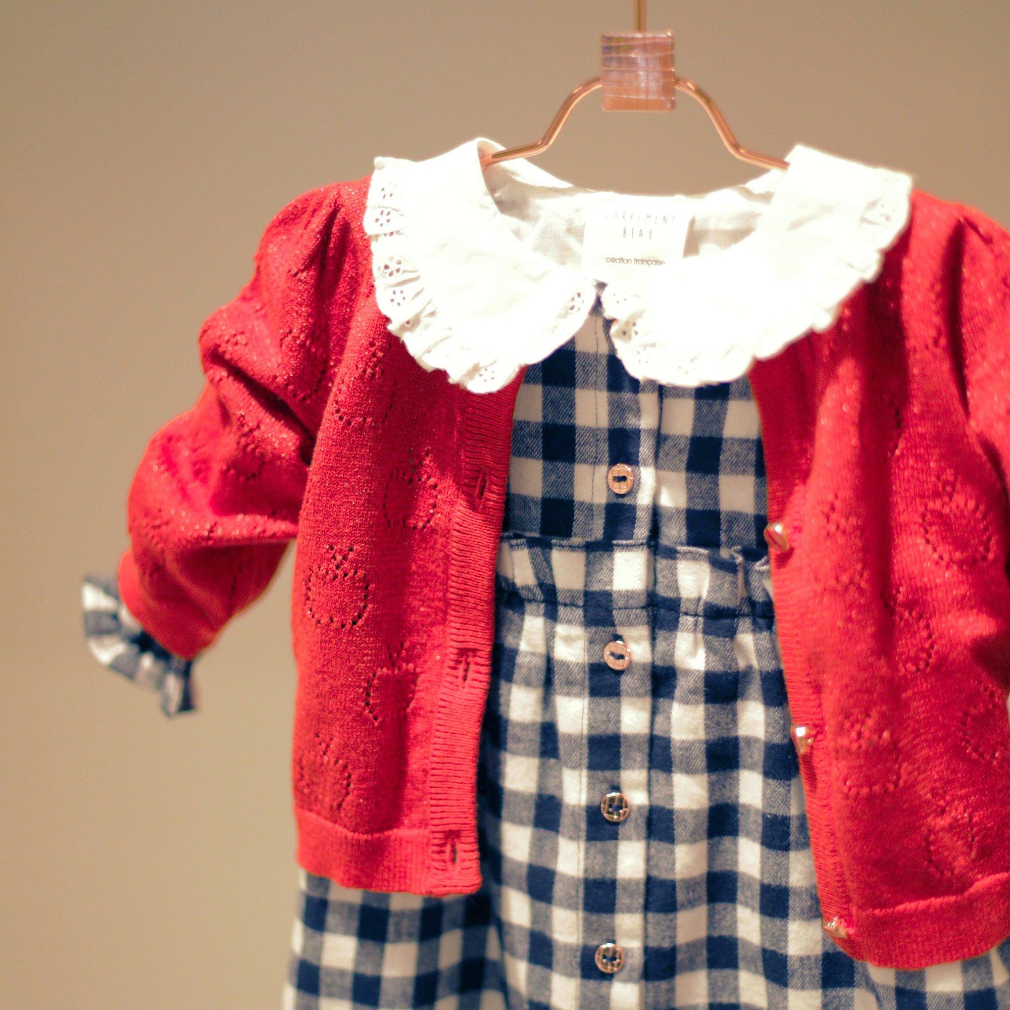 White Navy - Carrement Beau - Kids' A-Line Dress - 4