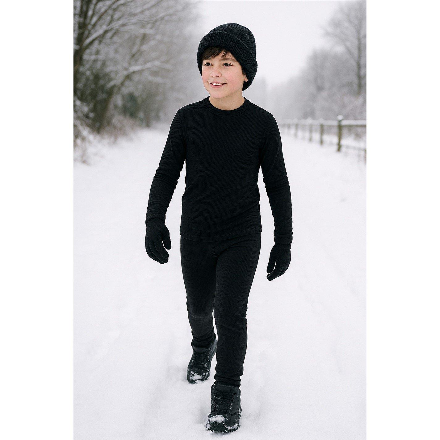 Black - Pantz - Pantz Junior Baselayer Sets - 3