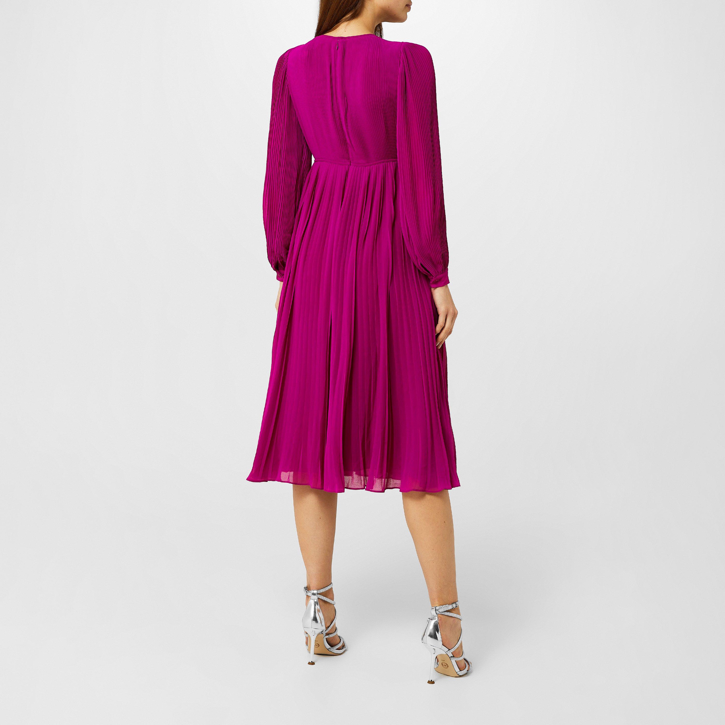 DEEP FUCHSIA - MICHAEL Michael Kors - Pleated Dress - 2