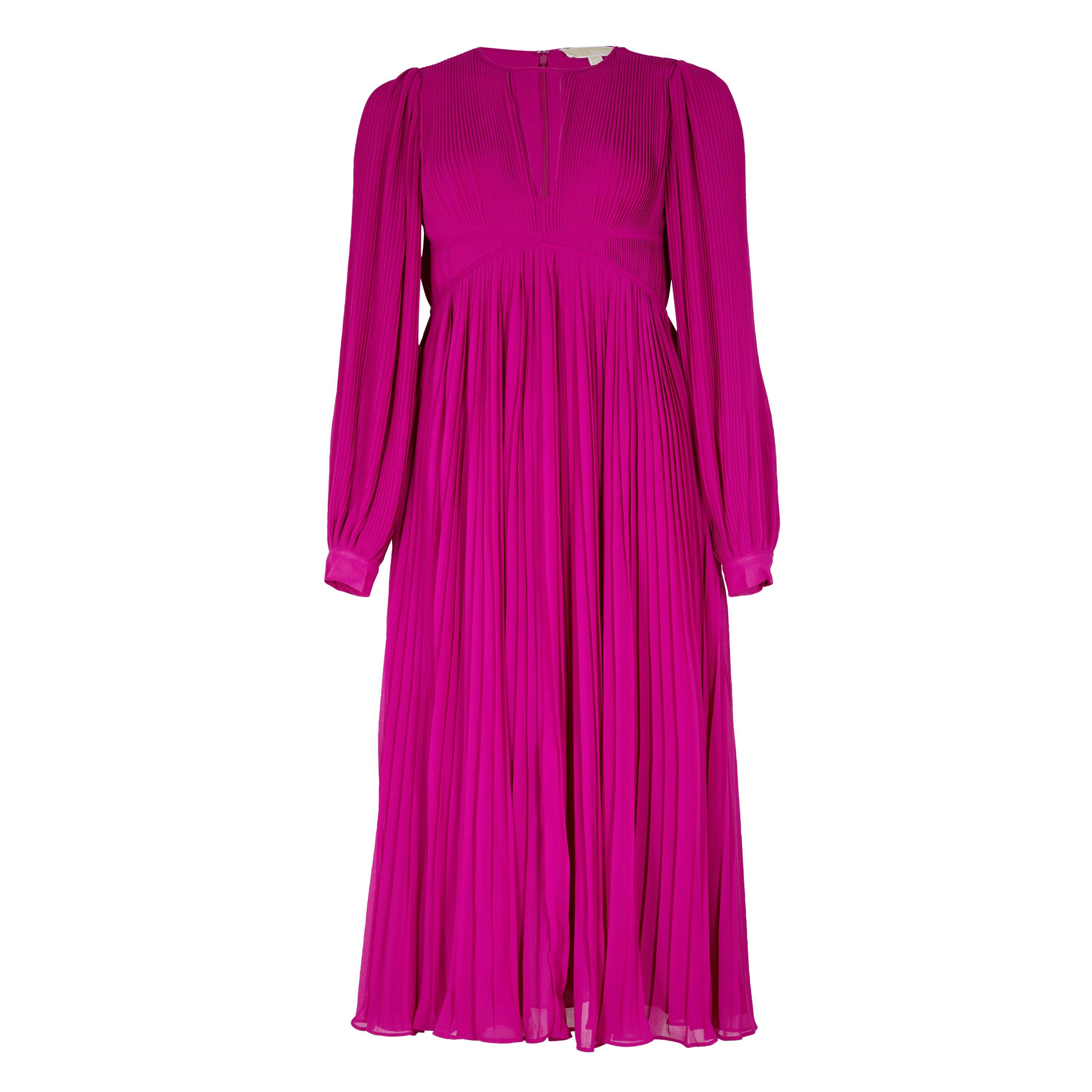 DEEP FUCHSIA - MICHAEL Michael Kors - Pleated Dress - 4