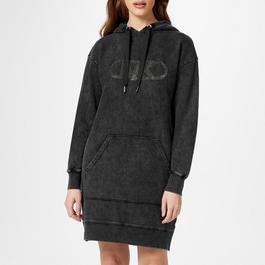 MICHAEL Michael Kors Logo Embellished Distressed Sweatshirt Dress