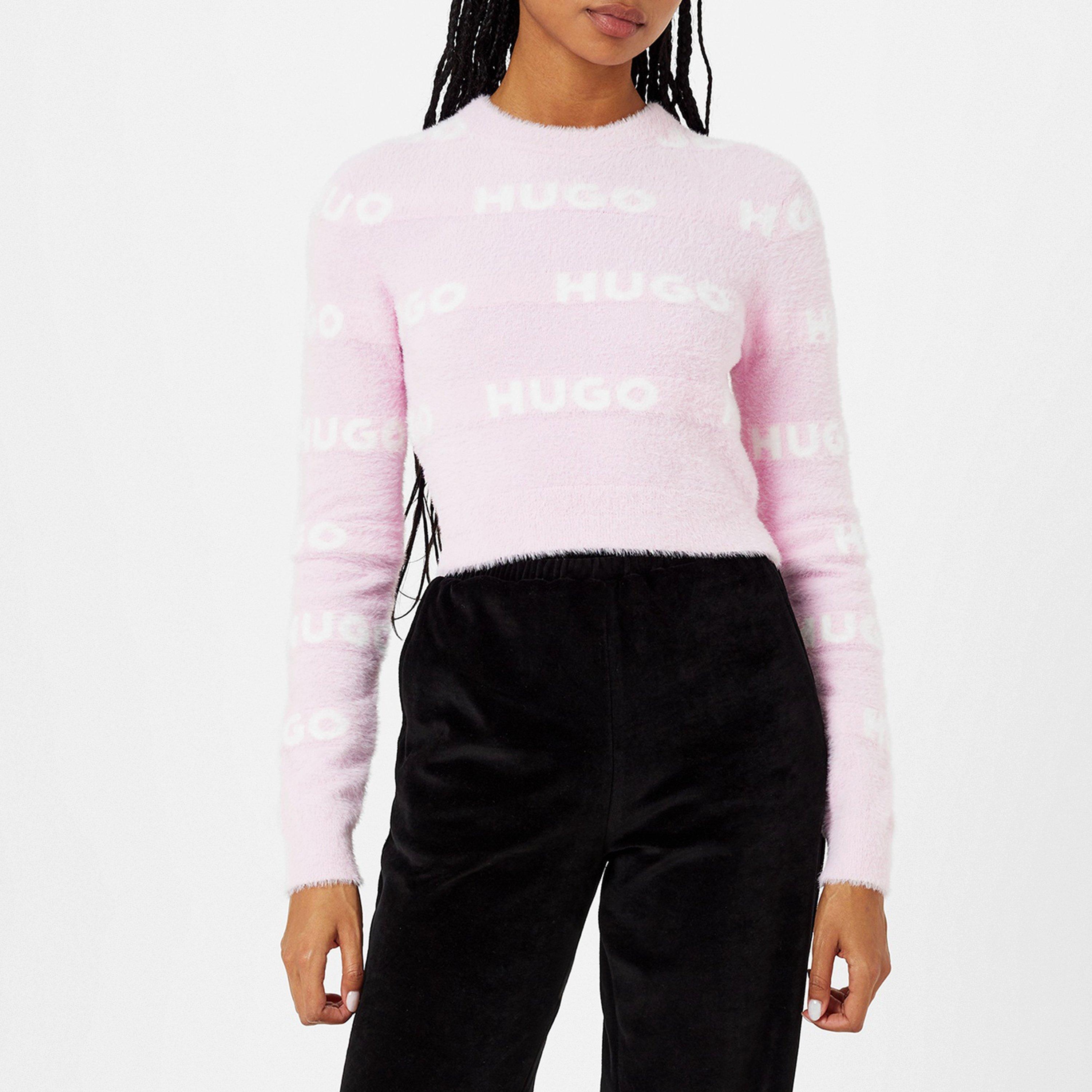 Lt/Pstl Pnk - Hugo - Women's Slotelle Crew Neck Jumper - 1