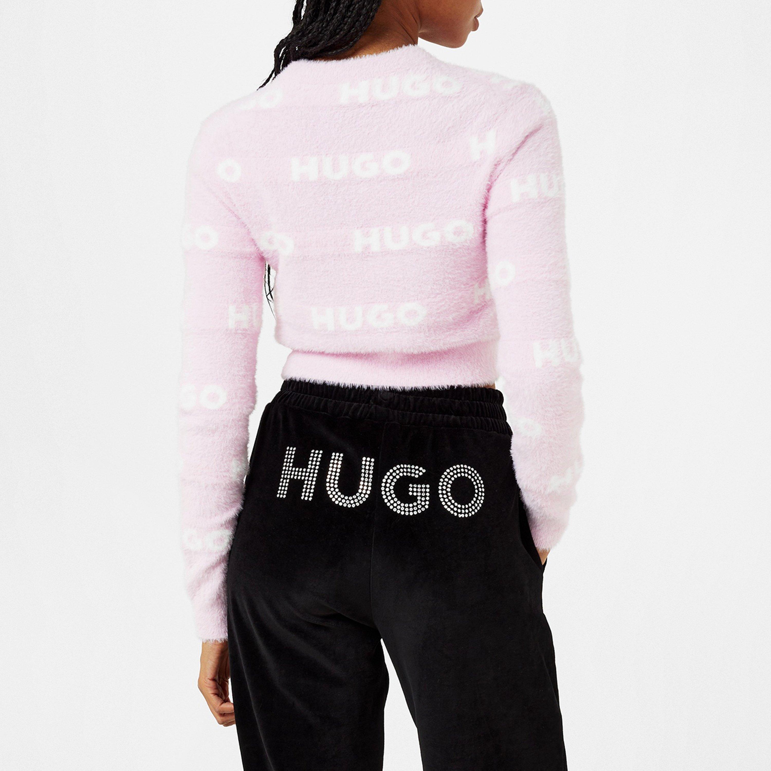 Lt/Pstl Pnk - Hugo - Women's Slotelle Crew Neck Jumper - 3