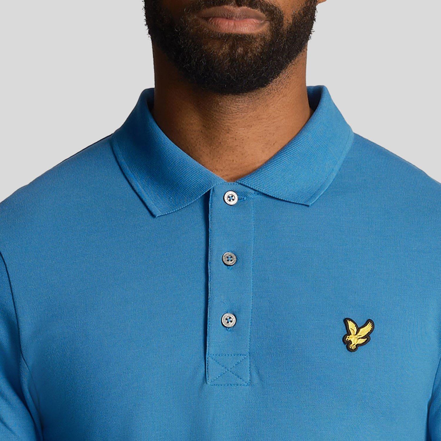 Blue - Lyle and Scott - Plain Polo Shirt - 4