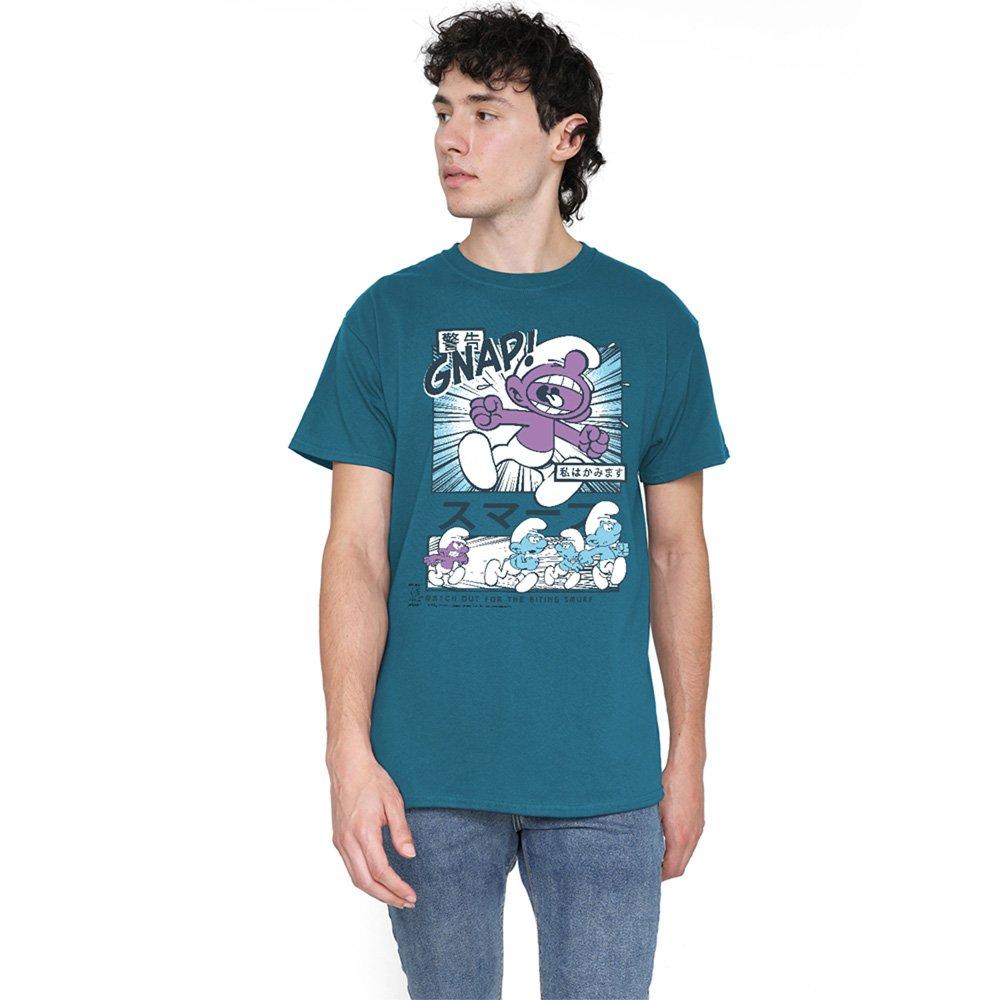 Grey - Other - Smurfs Manga Watch For Biting Smurf T Shirt Slate - 1