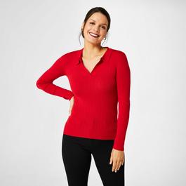 Biba Collar Ribbed Top