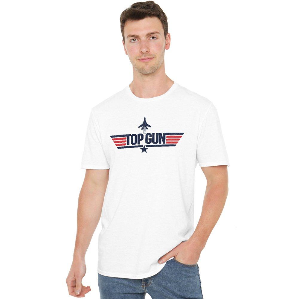 White - Top Gun - Logo Cotton T-Shirt - 1