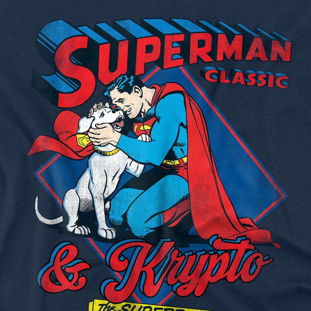 Navy - DC Comics - Superman And Krypto T-Shirt Navy - 2