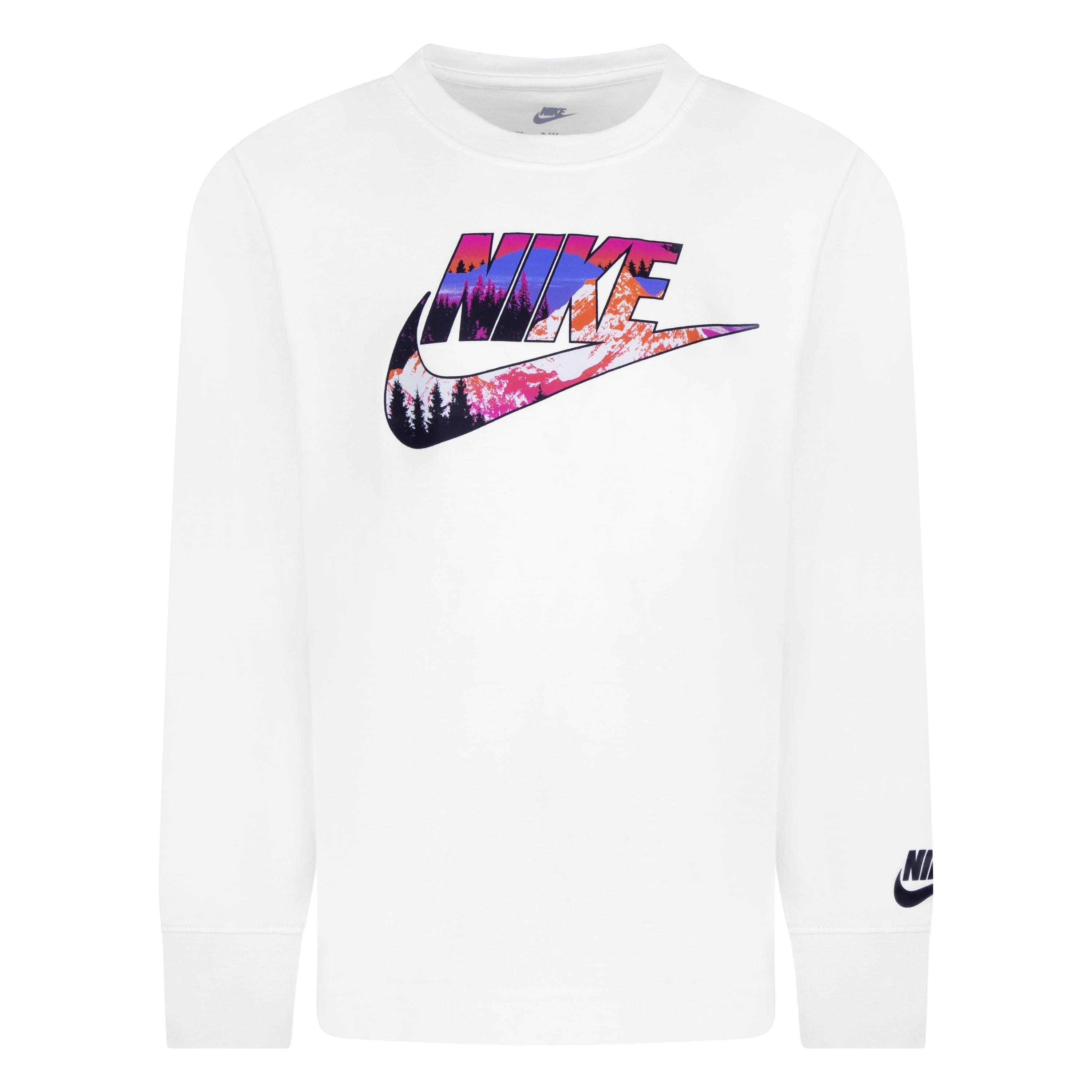 White - Nike - Kids' Long Sleeve T-Shirt - 1
