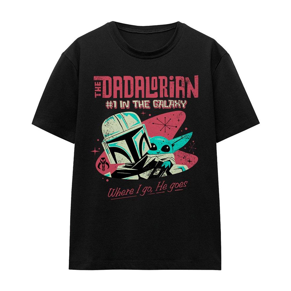 Black - Star Wars - Star Wars 1 Dad Retro Dadalorian Where I Go T Shir - 4