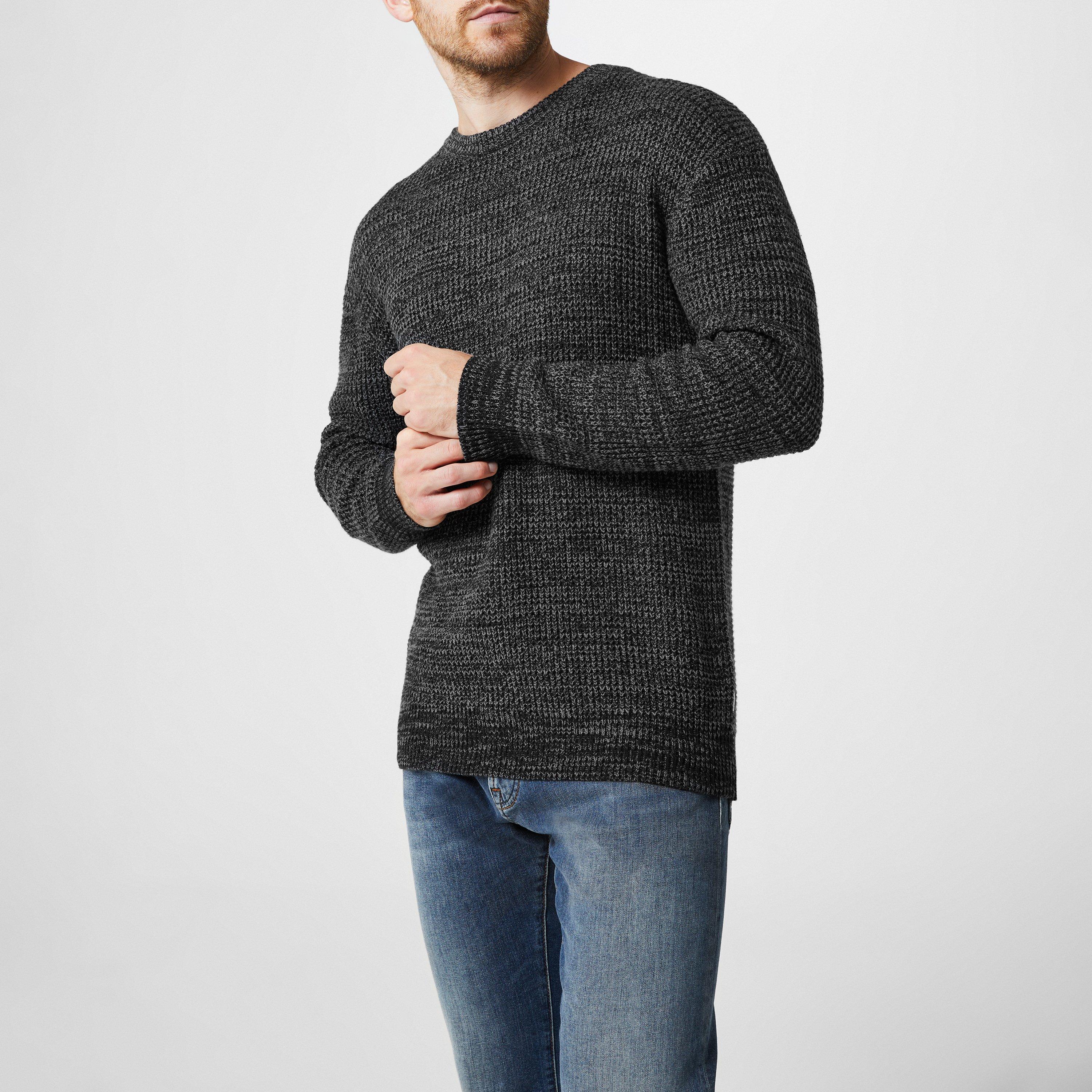 Black - Firetrap - Classic Crew Neck Knitwear Men - 5