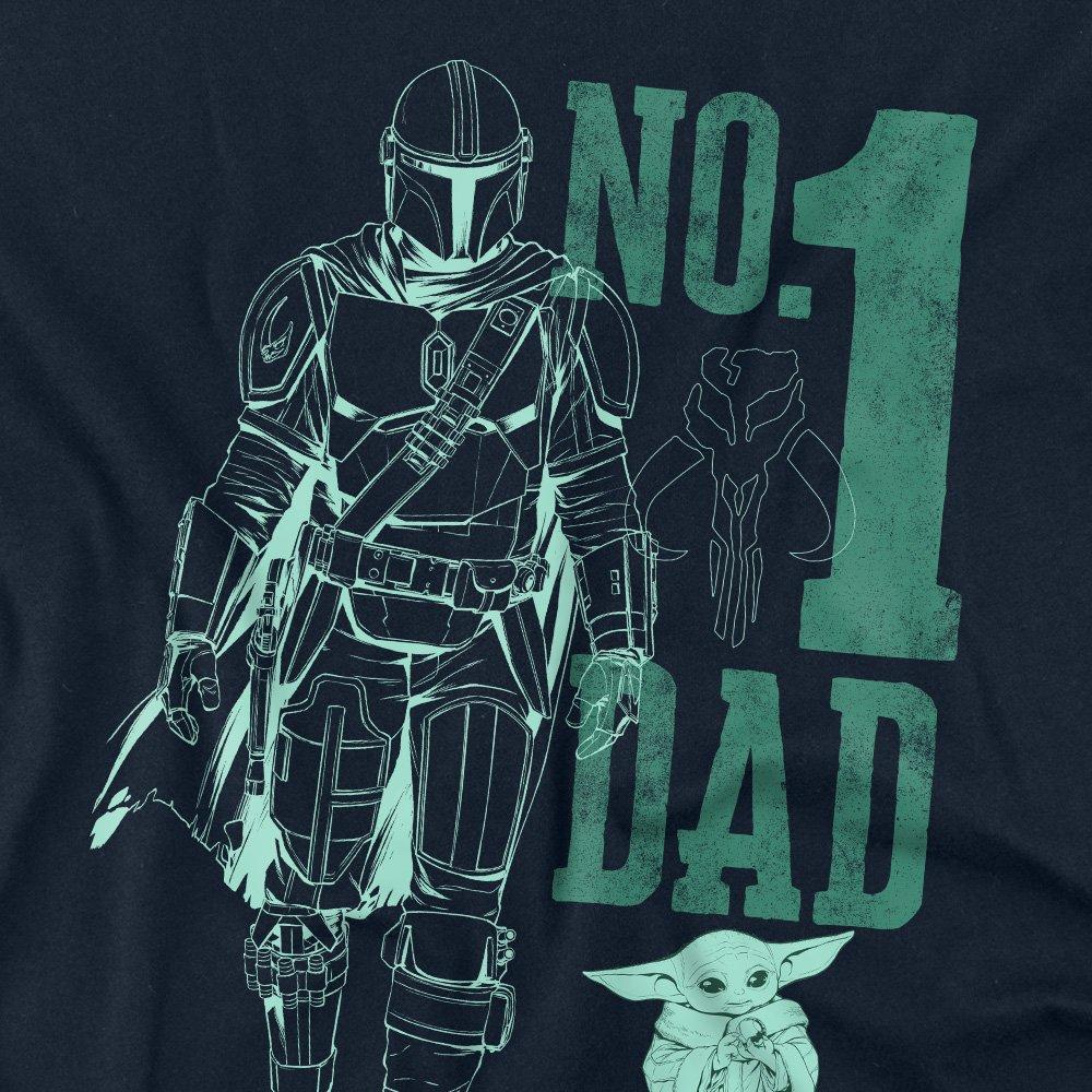 Navy - Star Wars - Star Wars Mando No. 1 Dad Long Sleeve T-Shirt Nav - 2