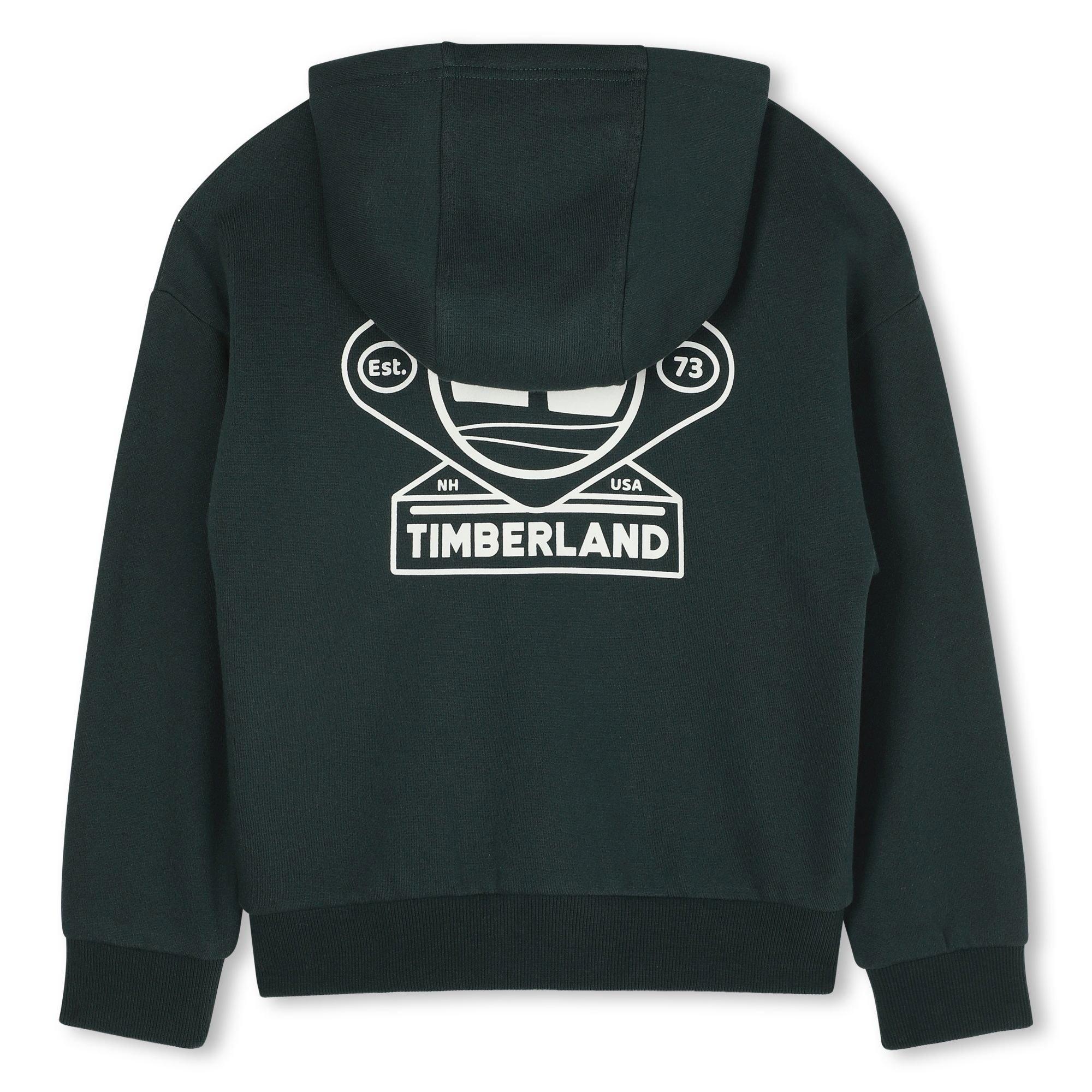 Dark Green - Timberland - Kids' Fleece Zip Hoodie - 2