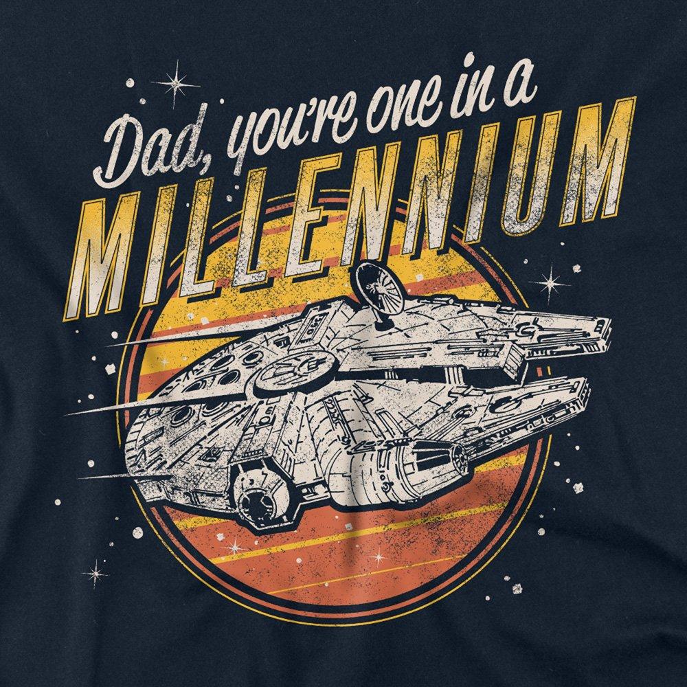 Navy - Star Wars - Star Wars Dad One In A Millennium Vintage Long Sle - 2