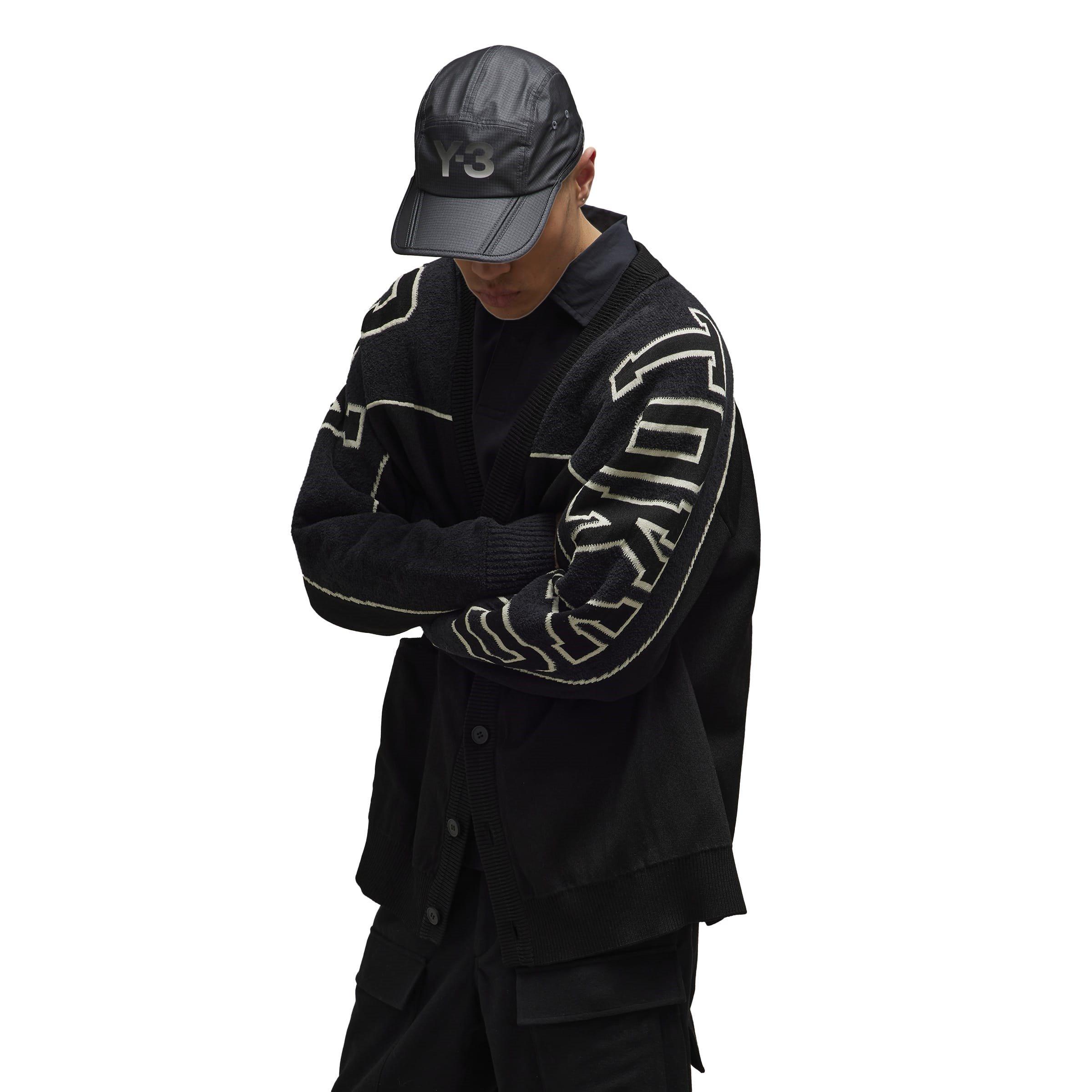 Black - Y3 - Graphic Knit Cardigan - 6