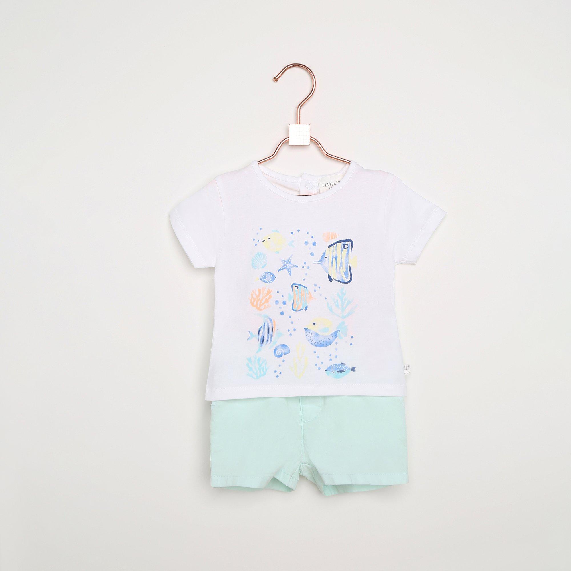 Sea Green - Carrement Beau - Jersey Jogger Shorts - 2